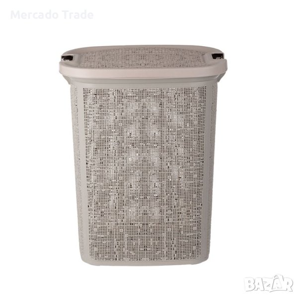 Декоративен кош Mercado Trade, За пране, Пластмаса, Капучино, снимка 1