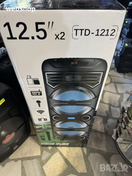 Мощна  Безжична колона TTD-1212 2*12" говорители субуфер, 4000W , снимка 1