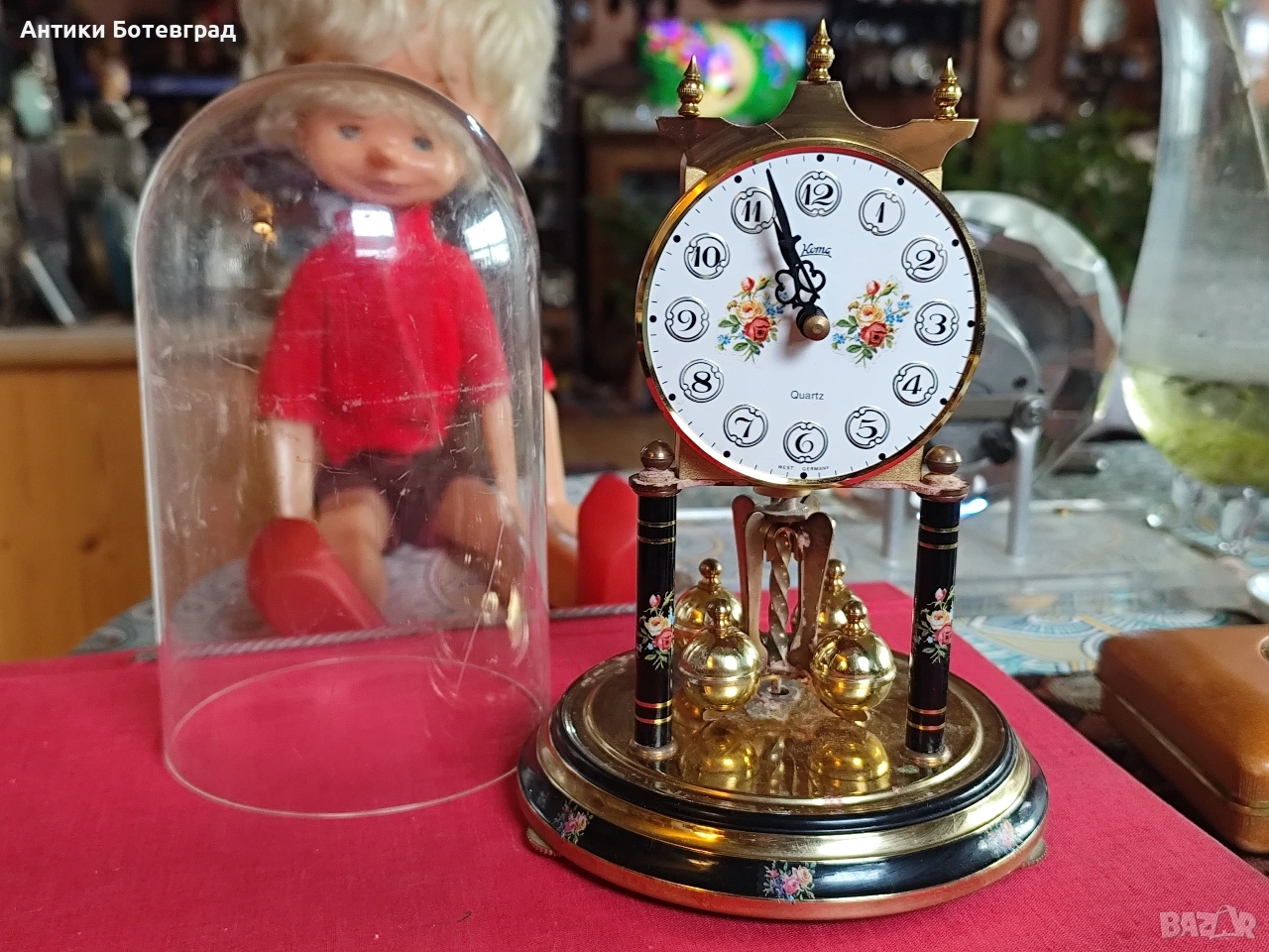Красив немски кварцов куполен часовник , снимка 1