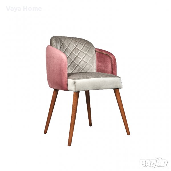 Трапезен стол, Blossom, Сребрист, снимка 1