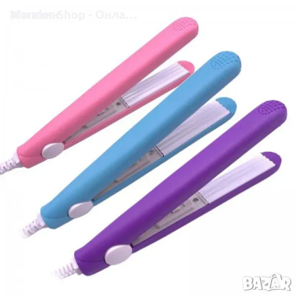 🌟 Мини преса за изправяне/накъдряне – Перфектна за стилни прически у дома и в движение 🌟, снимка 1