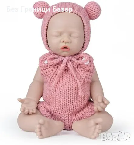 Ново Пълносиликоново бебе 8” – колекционерска кукла, перфектен подарък, снимка 1