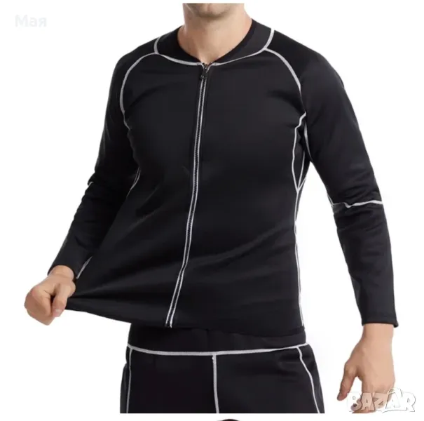 10 лева ново мъжко сауна неопреново горнище за тренировка и отслабване размер М., снимка 1