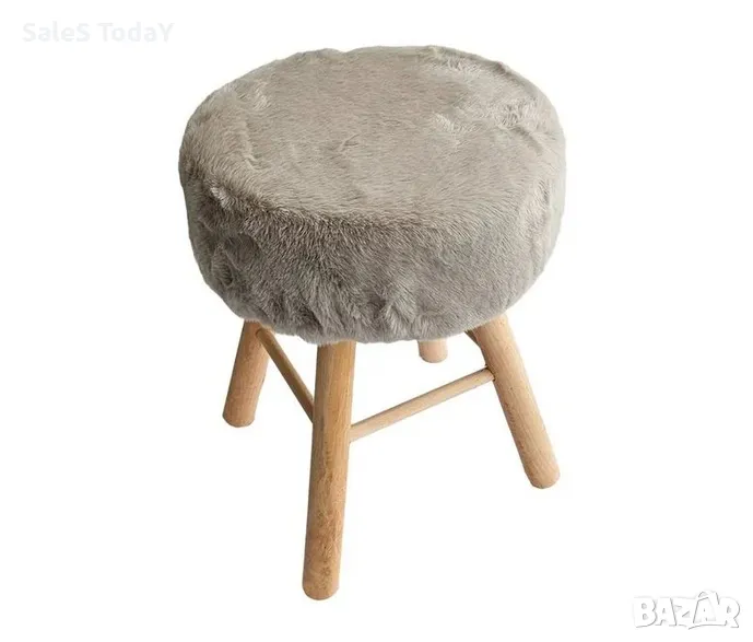 Табуретка декоративна, 32х42 см, до 110кг, Екрю, снимка 1