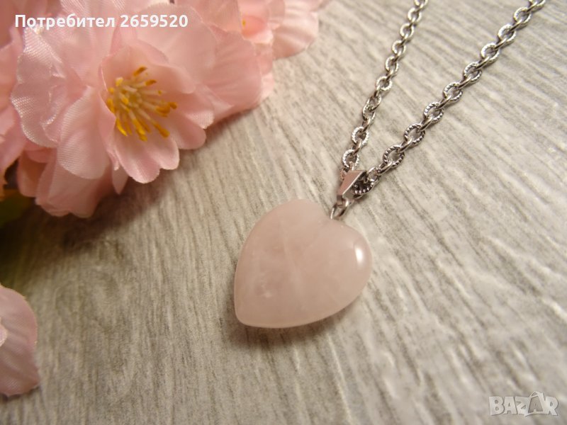 Дамско колие от естествен камък и стомана, снимка 1