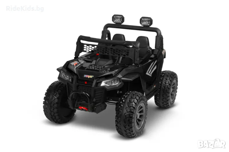 Офроуд акумулаторен автомобил BLAZE, Черен – 4x4, до 35кг., с дистанционно и LED, снимка 1