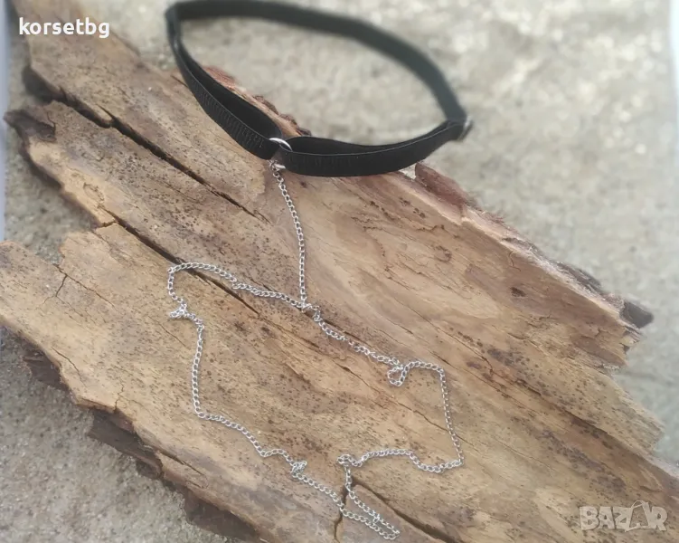 Ръчно Изработено Бижу за Бедро, Сребриста Верижка за Крак 7102, снимка 1