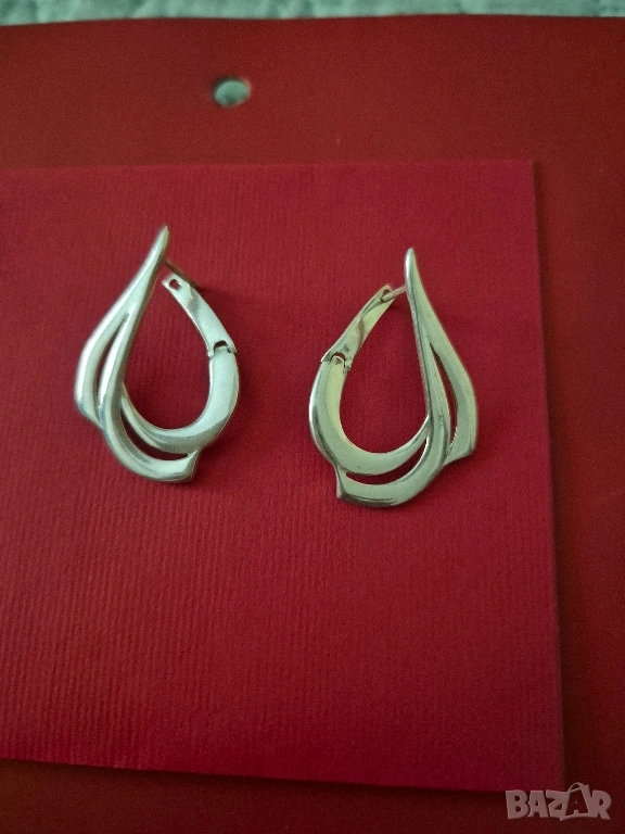 нежни сребърни обеци, снимка 1
