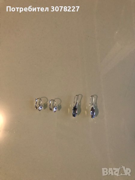 Обеци с камъни Сваровски, снимка 1