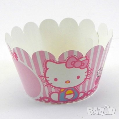 Хелоу Коте Кити Hello Kitty 10 бр кошнички декори украса декорация за мъфини кексчета парти, снимка 1