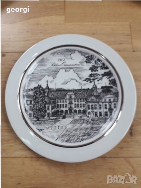 Немска порцеланова декоративна чиния K. P. M., снимка 1