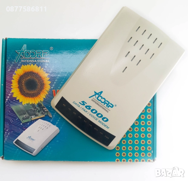 МОДЕМ ACORP 56000 BPS ACORP EXTERNAL VOICE / FAX / MODEM МОДЕМИ АКОРП AKOPT , снимка 1