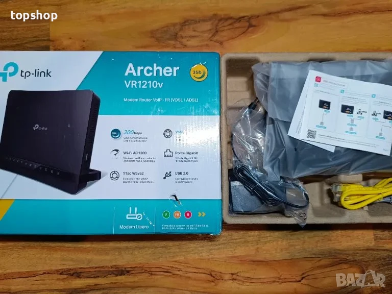 Archer VR1210v безжичен двулентов гигабитов VoIP VDSL/ADSL модемен рутер, снимка 1