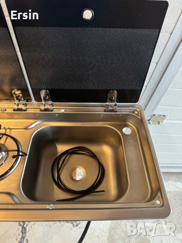 Комбинация готварска печка-мивка със стъклен капак от 2 части DOMETiC цена 1.100 лева  , снимка 2 - Газови котлони - 48462536