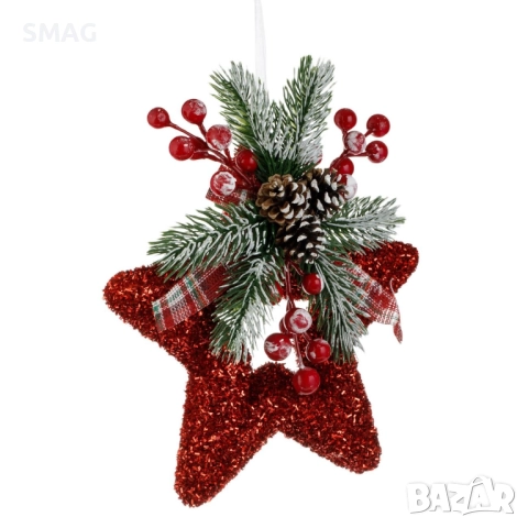 Коледна декоративна звезда за стена червена_1242992, снимка 2 - Други - 52354508