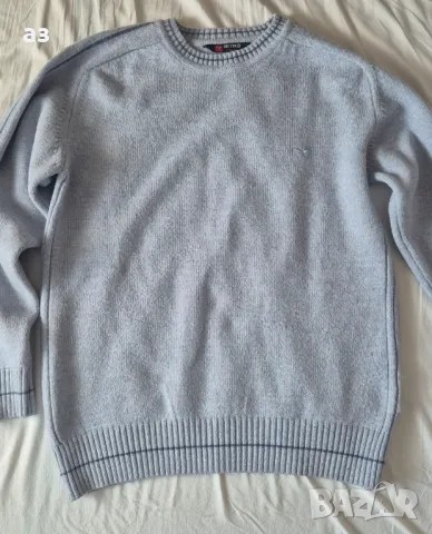 Светлосин пуловер - L размер, снимка 4 - Пуловери - 49236927