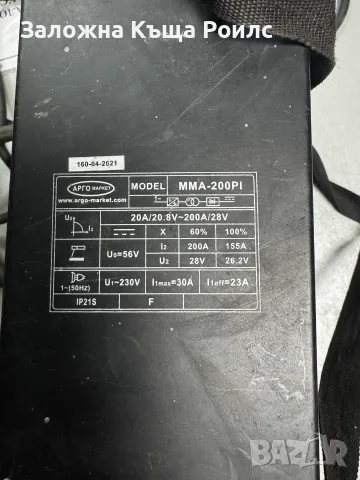 Инверторен електрожен Argo Market MMA-200PI, снимка 2 - Поялници и запояване - 55740126