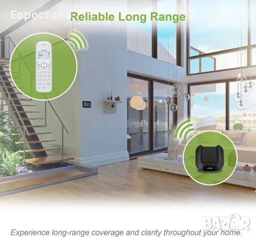 Безжичен телефон VTech CS1500 DECT с блокировка за повикване, снимка 6 - Стационарни телефони и факсове - 47973577