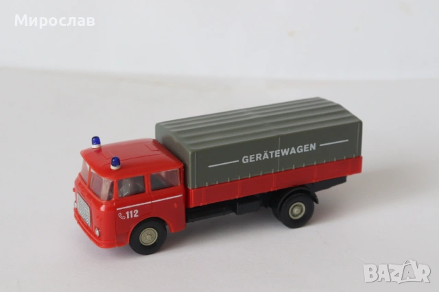 PERMOT H0 1/87 SKODA ШКОДА МАДАРА ЛИАЗ ПОЖАРНА КАМИОН МОДЕЛ, снимка 6 - Колекции - 53655163