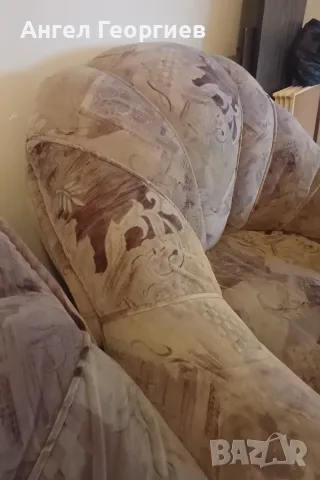 Двуместен диван и фотьойл, снимка 4 - Дивани и мека мебел - 56363656