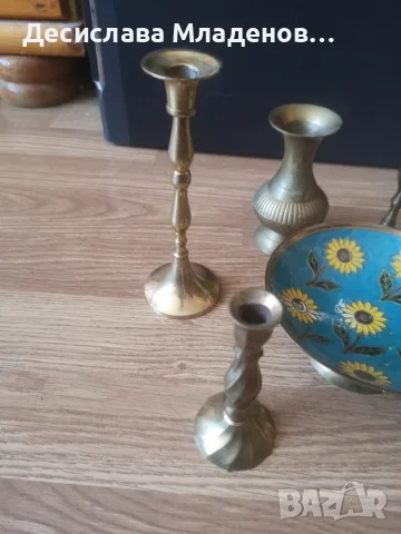 Месингови свещници и др. , снимка 2 - Антикварни и старинни предмети - 54582182