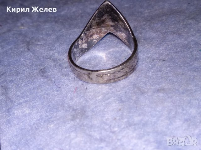 СТИЛЕН СРЕБЪРЕН ВИНТИДЖ АРТ МОДЕЛ ПРЪСТЕН СРЕБРО 925 МАЙСТОРСКА СТАРА ИЗРАБОТКА 60881, снимка 10 - Пръстени - 40499496