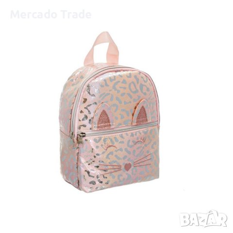 Детска раница Mercado Trade, За детска градина, За момичета, Коте, Розов, снимка 2 - Кенгура и ранички - 42180613