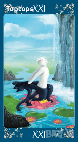 Таро карти с котки: White Cats Tarot & Black Cats Tarot & Weird Cat Tarot, снимка 16 - Карти за игра - 34171461