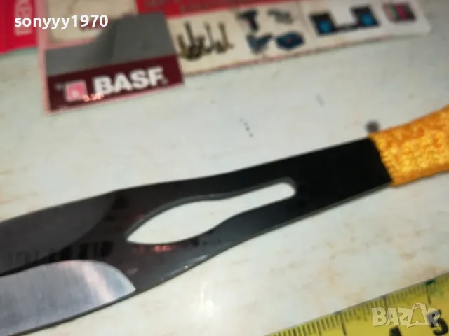 КАМА МЕТАЛЕН НОЖ С ВЪЖЕНА ОПЛЕТКА-ЖЪЛТО 2002251904, снимка 6 - Ножове - 49212771