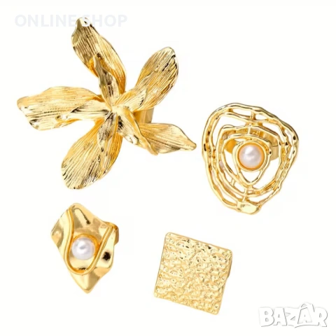 Уникален дизайнерски пръстен златен с филигранен дизайн 18мм, снимка 7 - Пръстени - 53712821