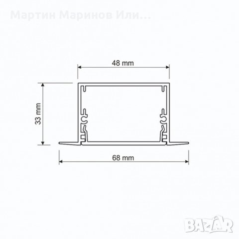 Ауминиеви профили за лед лента.Вграждане.Различни модели, снимка 2 - Лед осветление - 34158177