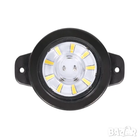 Кръгъл LED габарит 9 LED 12-24V с бяла светлина
