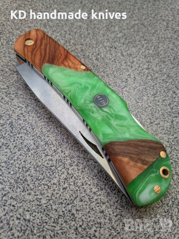 Сгъваем нож ръчно изработен , снимка 3 - Ножове - 44550110