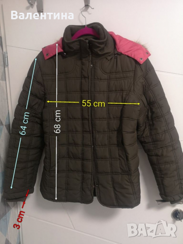 Дамско зимно яке с качулка естествена кожа, Authentic, 44 размер, XL, снимка 3 - Якета - 36211986