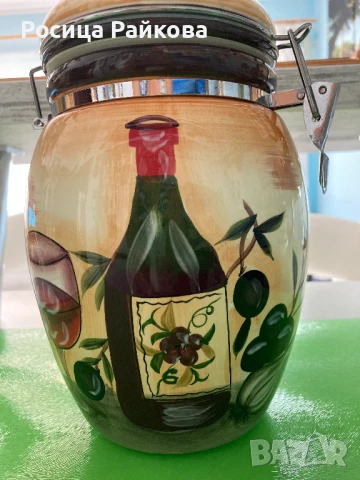 Голям керамичен буркан за съхранение, снимка 3 - Други стоки за дома - 51149242
