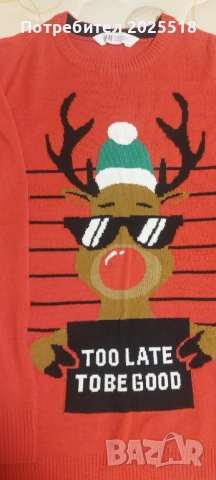 Коледна блуза , снимка 3 - Детски пуловери и жилетки - 52680027