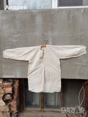 Старинна Мъжка кенарена риза #11