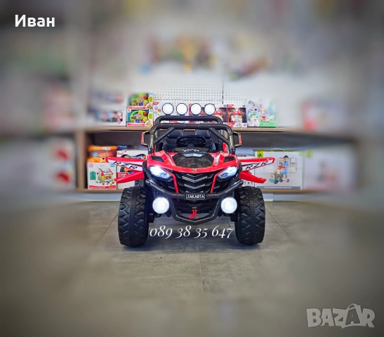 ТОП ЦЕНА!НОВО!Акумулаторно бъги/UTV Jakarta RED 4x4 с 12V батерия,USB, снимка 4 - Електрически играчки - 51337681