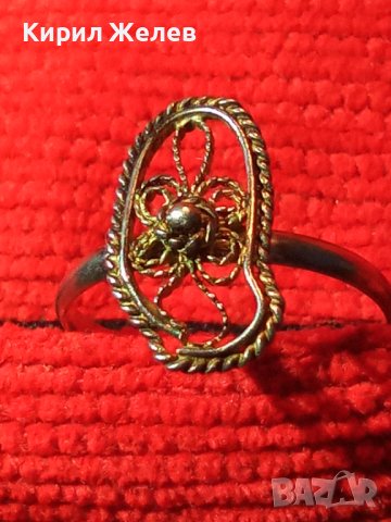 СТАР СРЕБЪРЕН ФИЛИГРАНЕН ПРЪСТЕН РЪЧНА ИЗРАБОТКА 22322