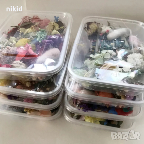 Микс сухи цветя гипсофил гипсофила в кутия за декорация натурални сапун свещи свещ смола аранжиране, снимка 7 - Изкуствени цветя - 36331627