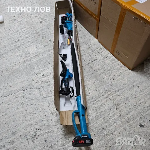 Акумулаторна лозарска ножица 48V/8Ah с 2 батерии и куфар, снимка 7 - Градинска техника - 37086880