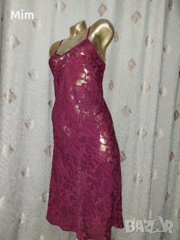 М/L Нощница с релефни цветя цвят бордо , снимка 3 - Нощници - 42669753