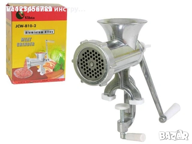 Алуминиева месомелачка, ръчна 10 ти номер, снимка 2 - Месомелачки - 53861428