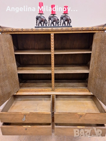 Гардероб, шкаф с богата дърворезба , снимка 4 - Шкафове - 53808691