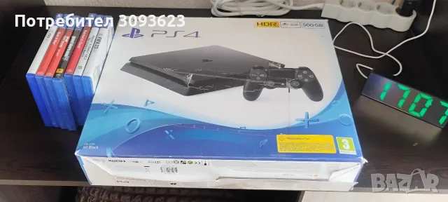 Плейстейшън 4 слим със 7 игри, снимка 6 - PlayStation конзоли - 56058256