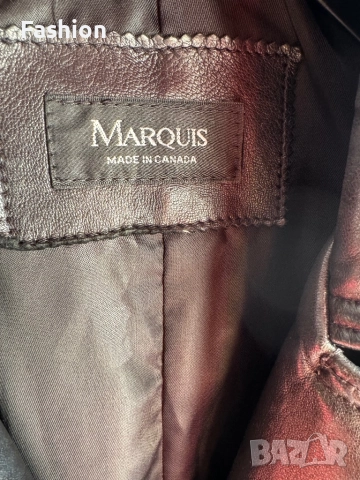 Кожено яке с колан, снимка 4 - Якета - 52814460