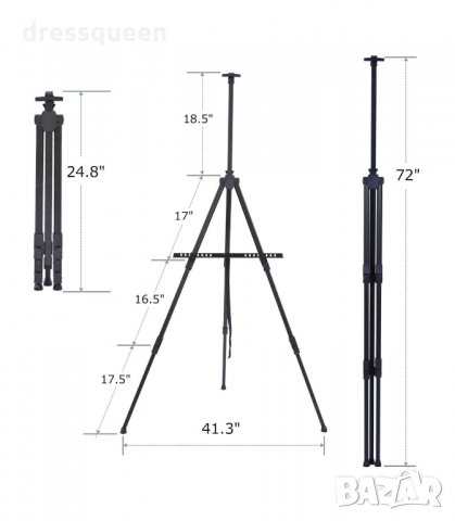 3055 Сгъваем триножник - статив с регулираща височина, снимка 4 - Други стоки за дома - 34251630