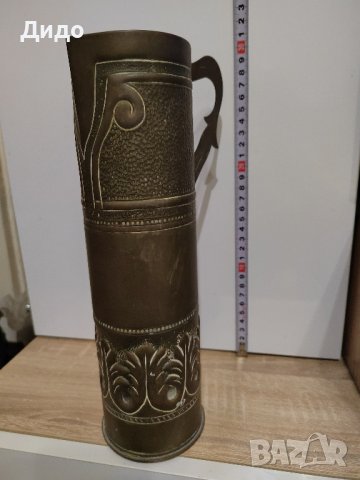 Стара артилерийска гилза., снимка 3 - Антикварни и старинни предмети - 44421606