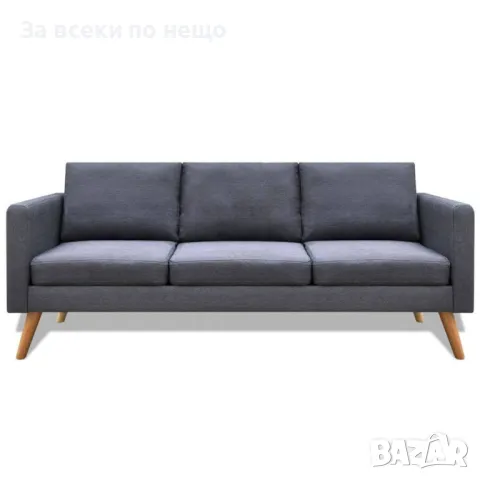 Триместен диван, тапицерия от плат, тъмносив Код P210, снимка 3 - Дивани и мека мебел - 49488858