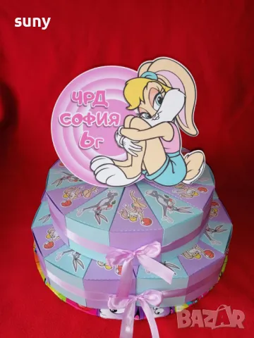 Картонена торта Зайче, снимка 5 - Фигурки - 49789030